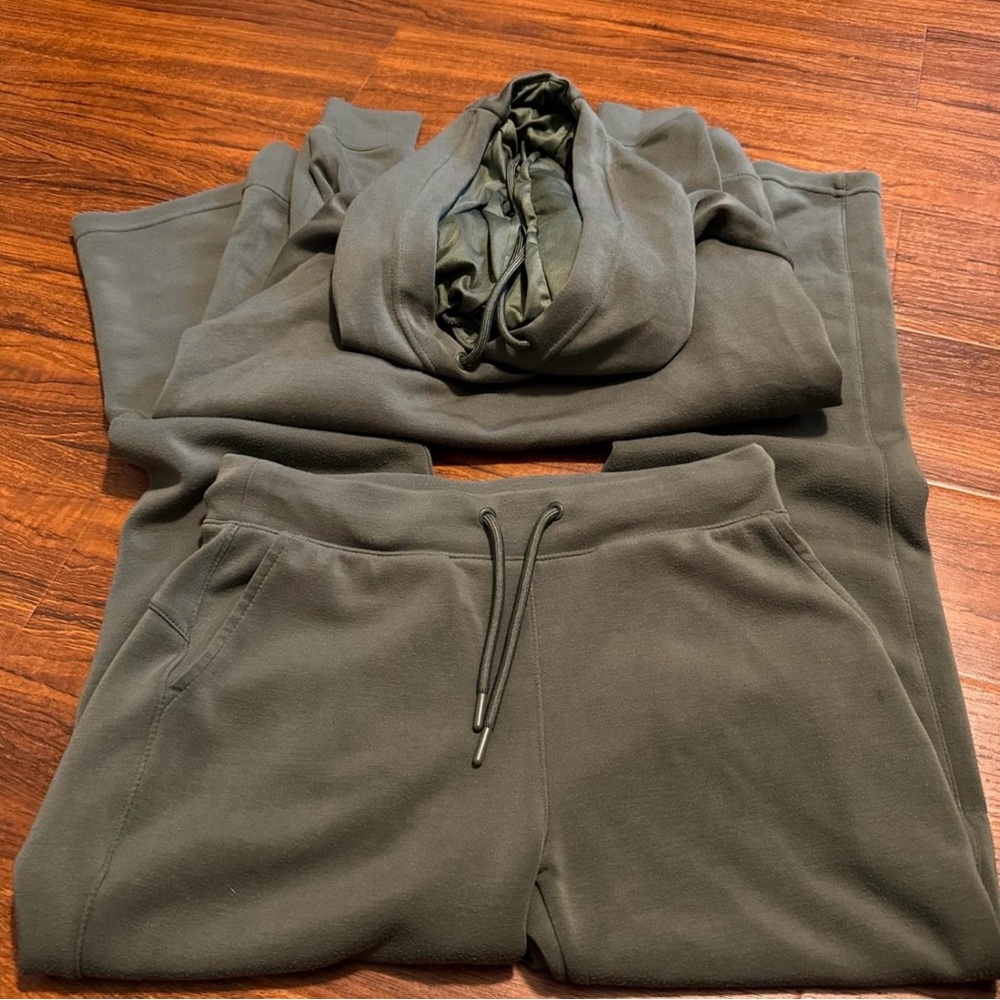 Olive Green Women's Hoodie and Jogger Set